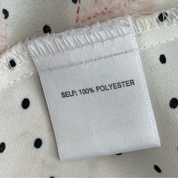 Rose + Olive Womens Floral Dot Print Top Size 2X Smock Neck 3/4 Sleeve Office - Picture 7 of 8